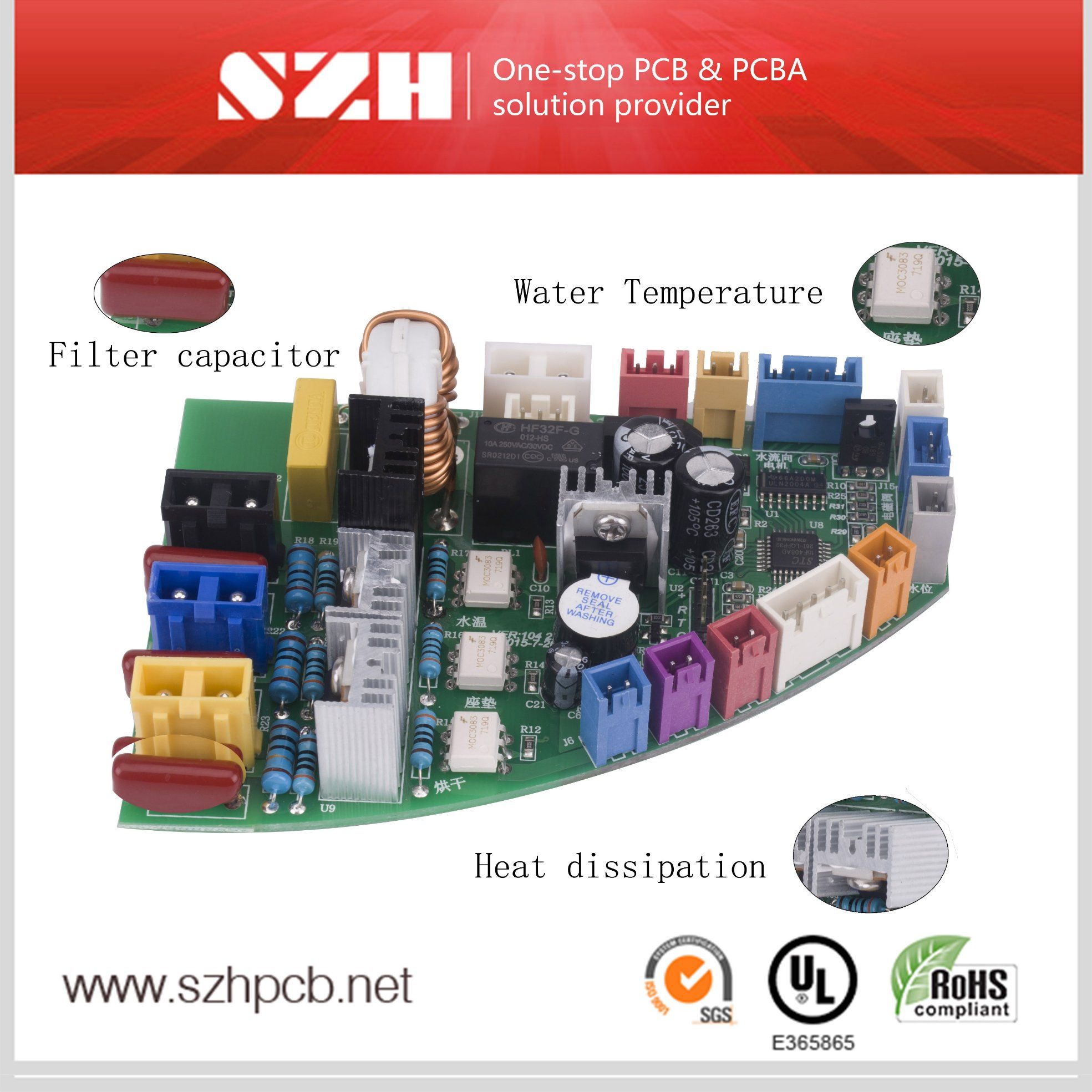 94V0 Advanced Bidet Seat PCBA Board