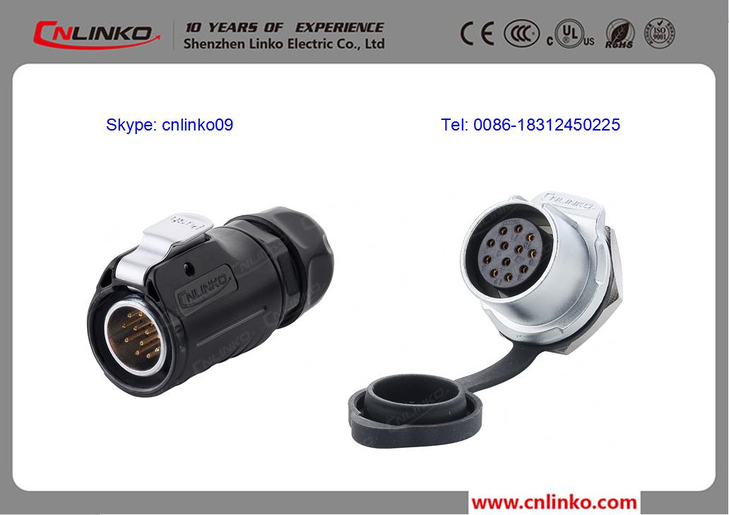 Waterproof Plastic Signal Adapter Type Connector of 12 Pin