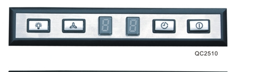 Range Hood Control Switch with Push Button, 2digital Display Separate