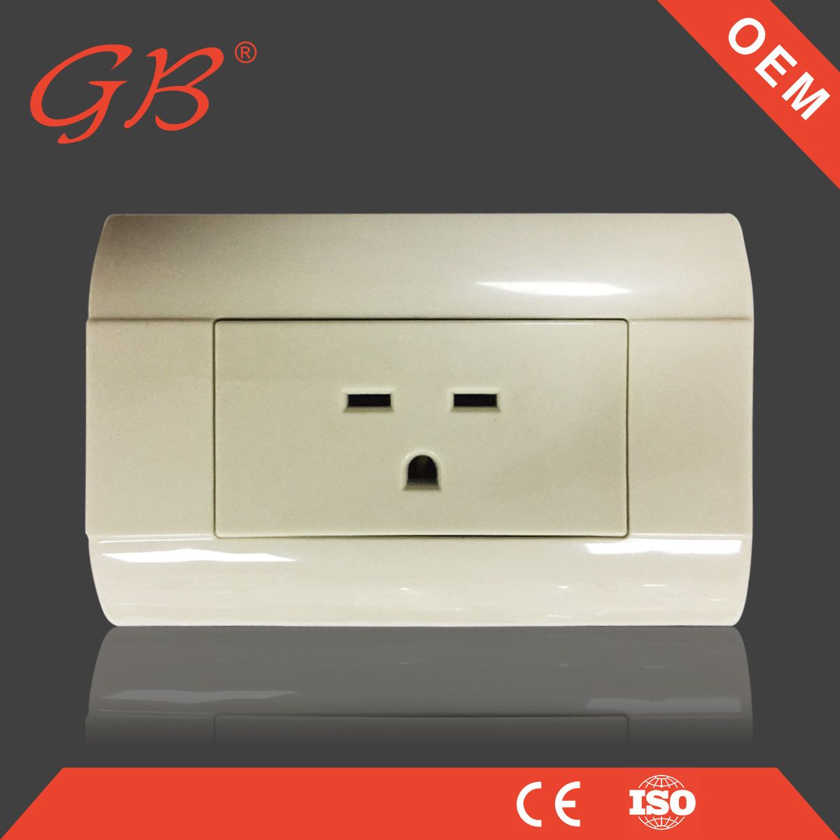 South American ABS Copper Electrical Wall Socket