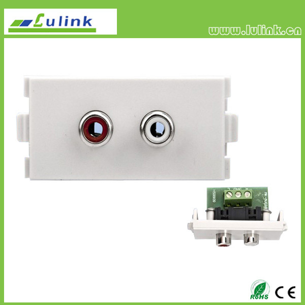 2 RCA Modular Face Plate