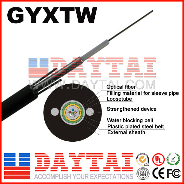 High Quality 2-24 Core Fiber Optic Cable GYXTW Optical Cable