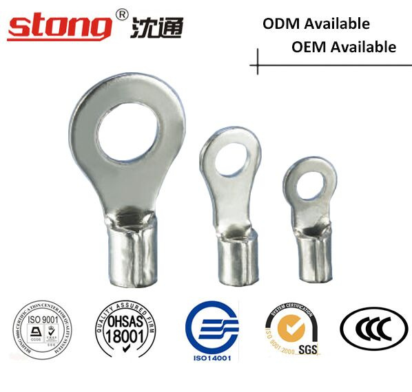 Circular Naked Terminals Non-Insulated Ring Copper Terminals