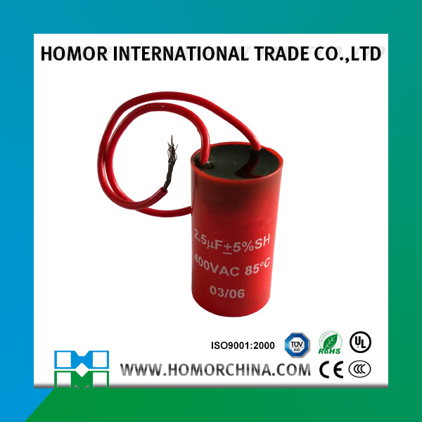 Ceiling Fan Capacitor, Wire Type with Install Hole
