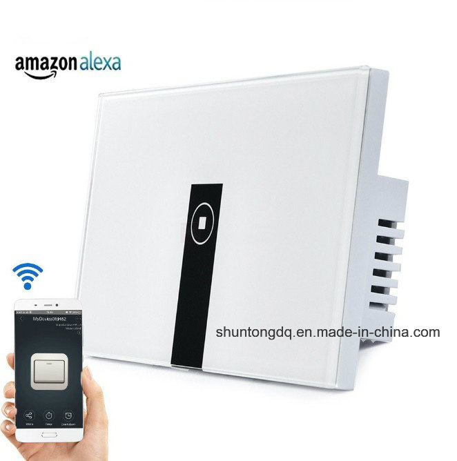 WiFi Smart Touch Switch Us Standard, Works with Alexa, 2 Gang Wireless Remote Control by APP Wall Switch