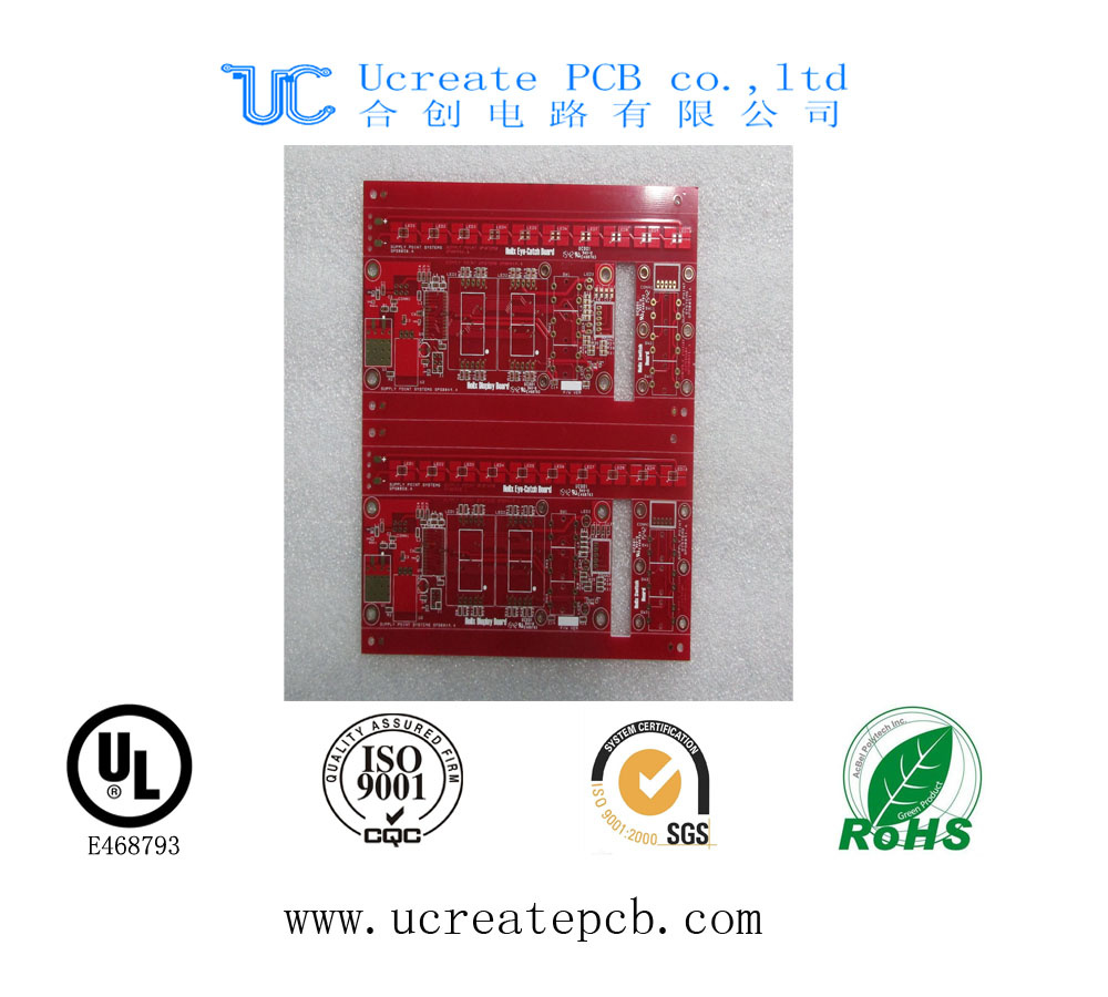 Red Fr4 PCB Printed Circuit Board for Electronics Manufacturing