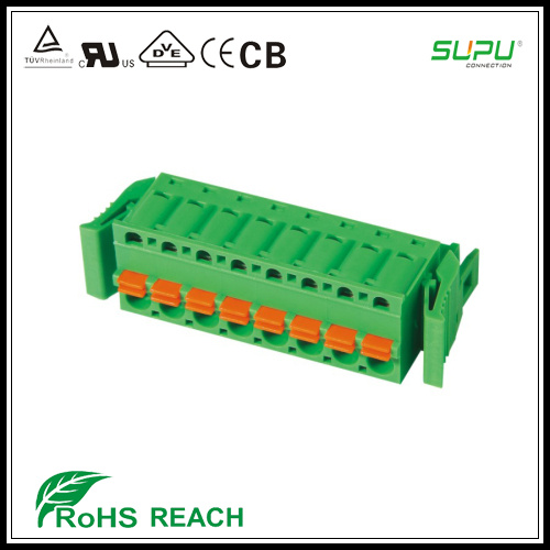 5.08mm Pitch Screwless Female Connector with Locking Device