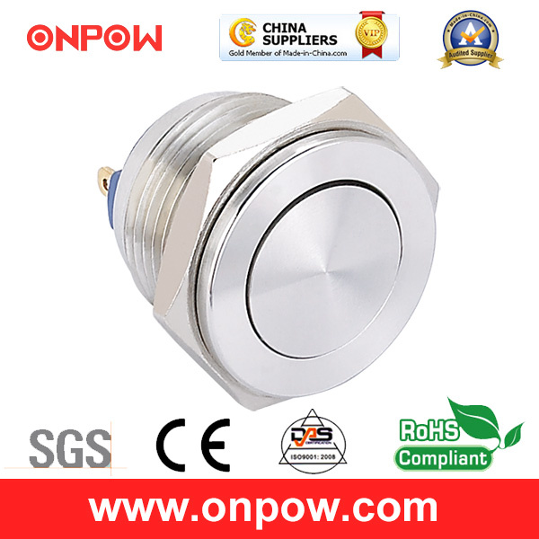Onpow 16mm Metal Push Button Switch (GQ16PF-10/J/S, CE, CCC, RoHS)