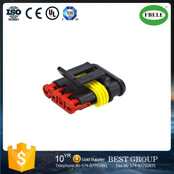 4 Pin Female Wire Connection Terminal 1.5 PBT Auto Connector