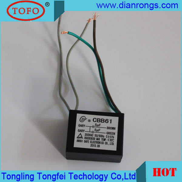 450V 12UF Cbb60 Pin Capacitor with Pins