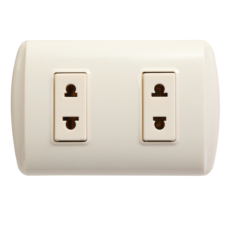 Two Gang 2 Pins Electric Wall Socket