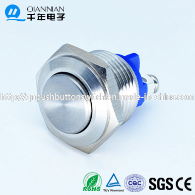 Qn16-A3 16mm Momentary Elevated Head Screw Pin Terminal Waterproof Metal Push Button Switch