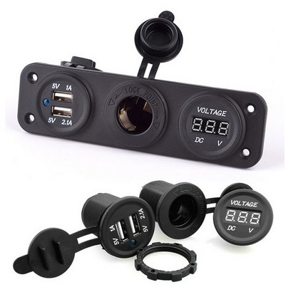 LED Digital Voltmeter DC 12V Power Socket