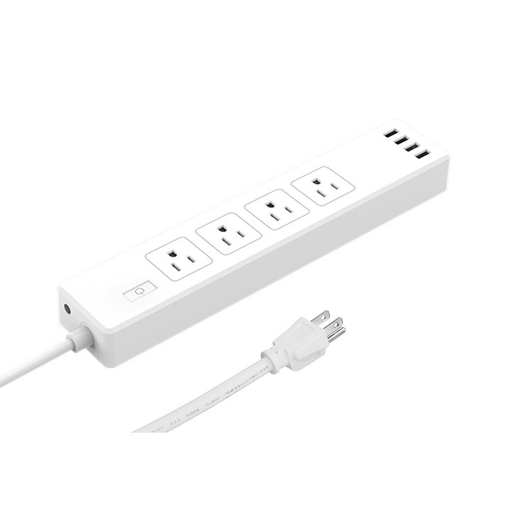 Smart Power Strips with 4 Plug 4 USB Ports Work with Amazon Alexa and Google Home