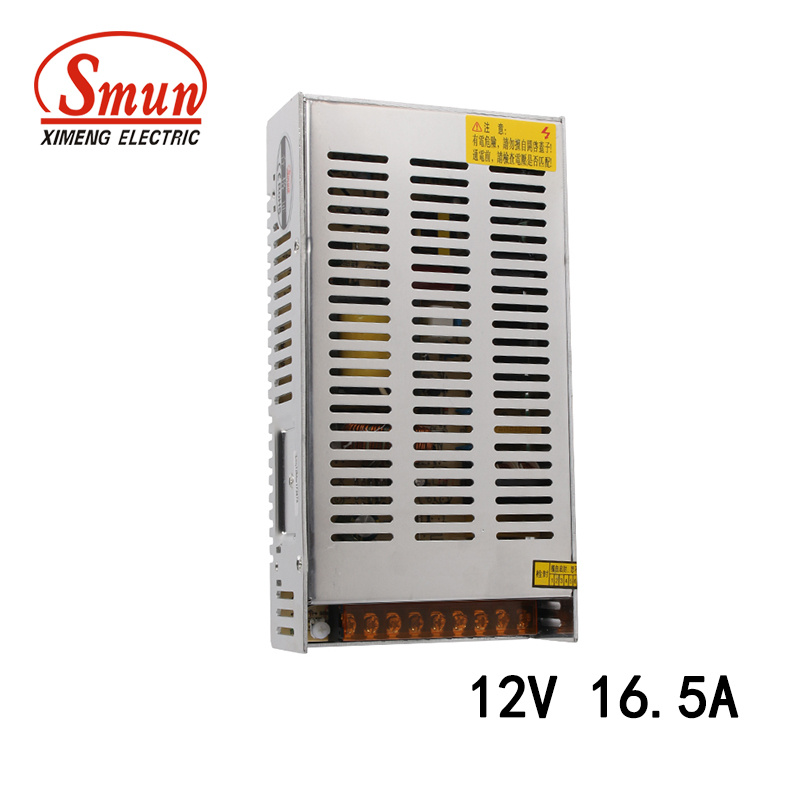 Smun S-201-12 12VDC 16.5A 201W High Efficiency Power Supply
