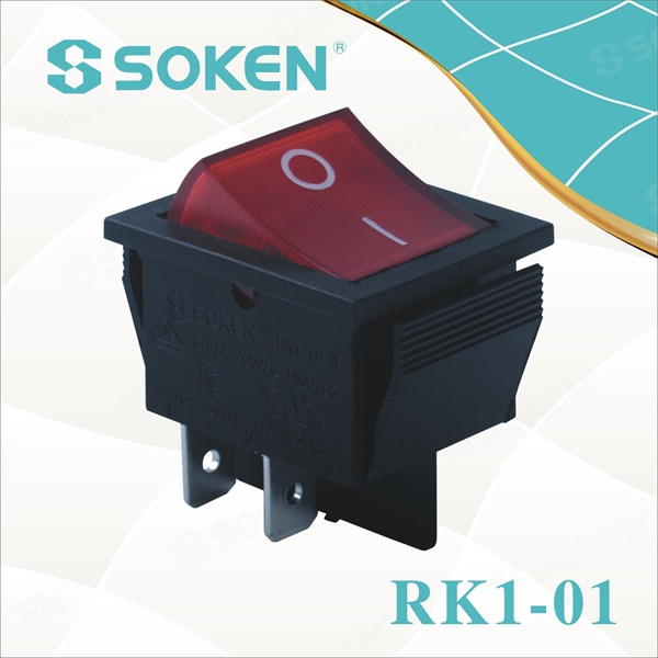 Dpst Light Rocker Switch with 4 Pins