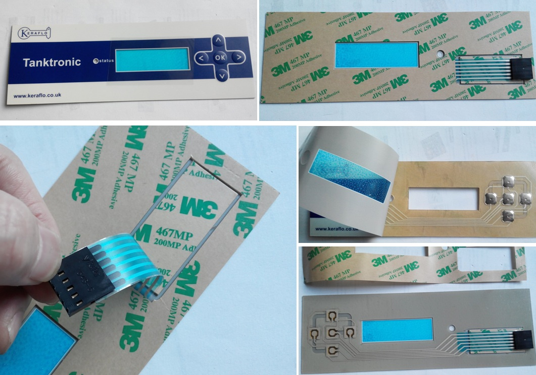 Tank Management Tanktronic Membrane Keypad Switch with LCD Window