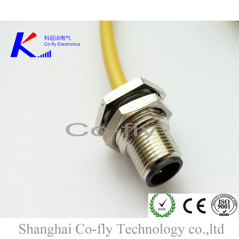 2, 3, 4, 5, 6, 8, 12 Wire M12 a/B/D Coding Connector for Panel Mount