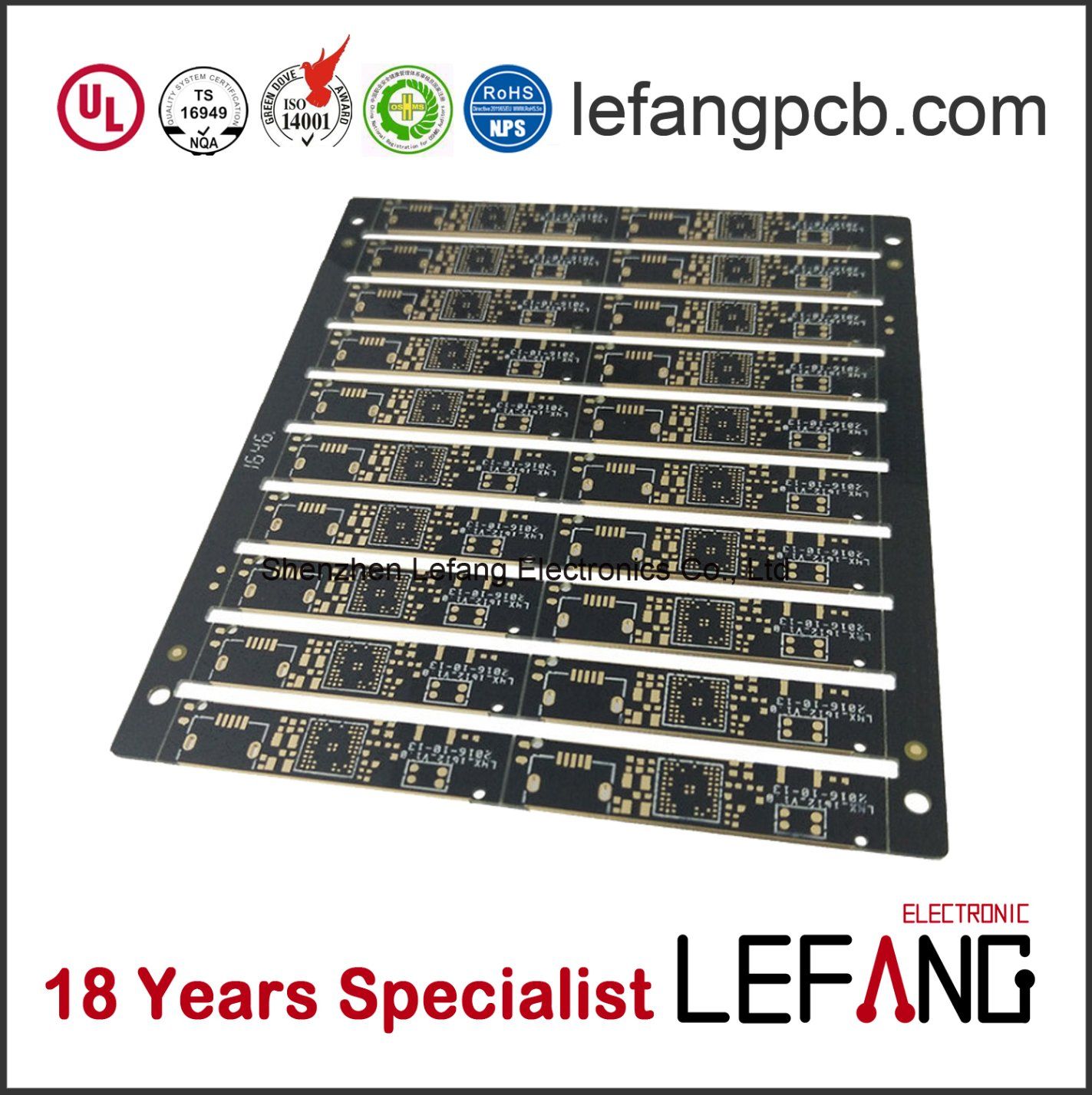 Multilayer Circuit Board PCB with Black Soler Msak