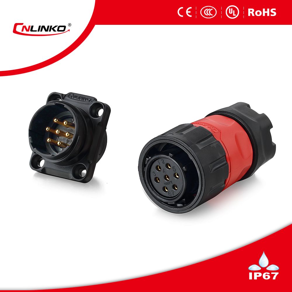 Cnlinko Plastic 7pin Connector Wire Male Plug for LED Screen