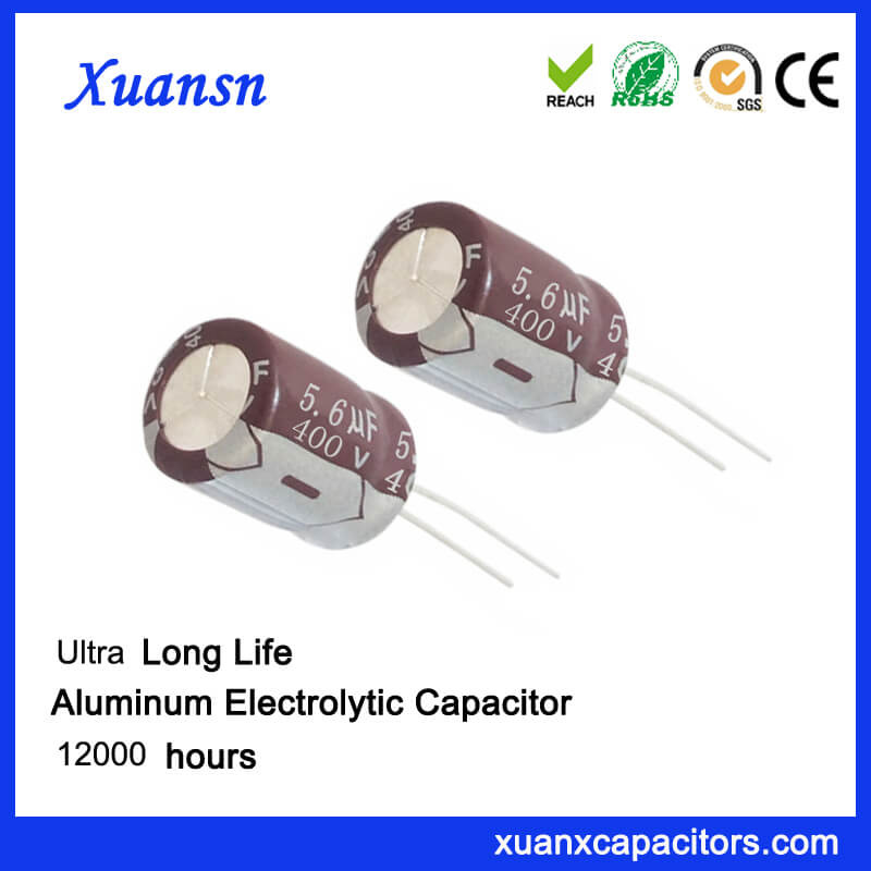 PCB Capacitor 400V 5.6UF 105º C 12000hours