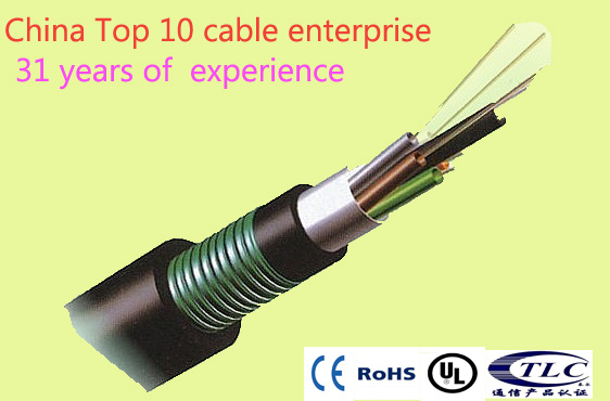 Outdoor Directly Buried Single Mode 8 Core Optical Fiber Cable