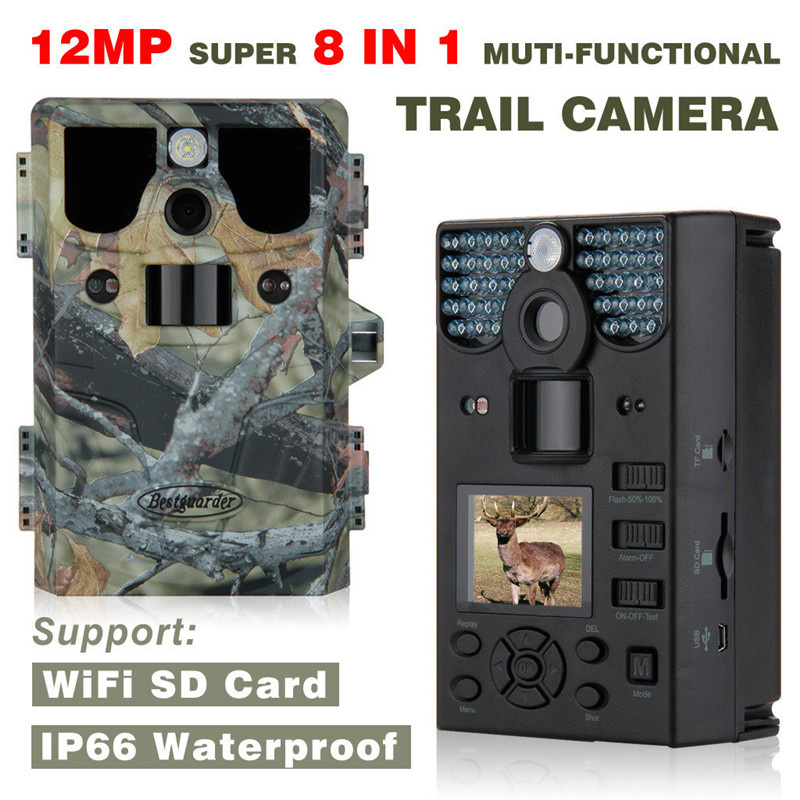 12MP HD 1080P 8 in 1 No Glow Long Range Scouting Camera