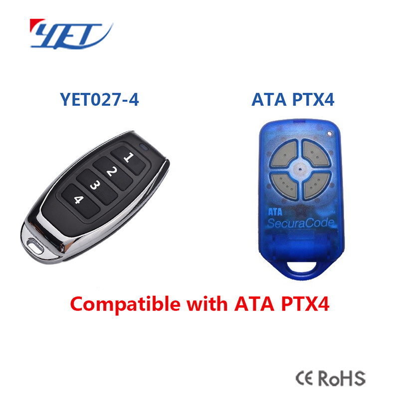 ATA Ptx-5 Replacement Remote, 433MHz New ATA Remote Rolling Code