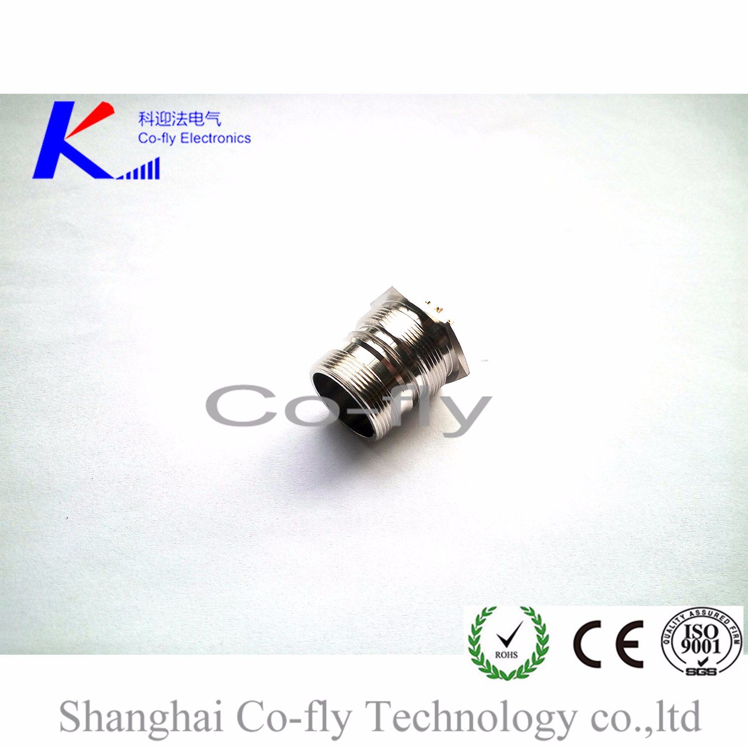 M23 12 17 19 Pin Front Mounting Flange Female Electronic Panel Connector