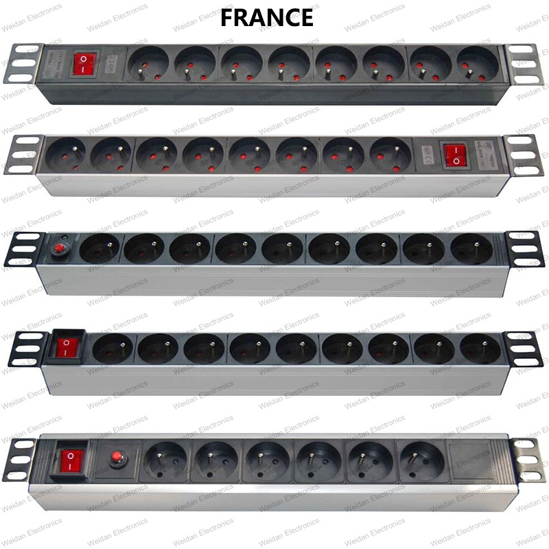 19 Inch France Type Universal Socket Network Cabinet and Rack PDU