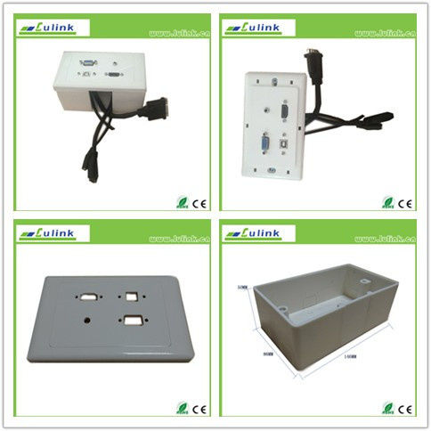 146 British Type HDMI, VGA, USB Assembly Faceplate Socket
