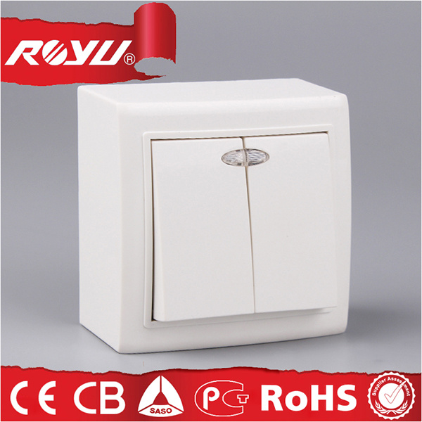High Quality Power 2 Way Modular Lighting Wall Switch