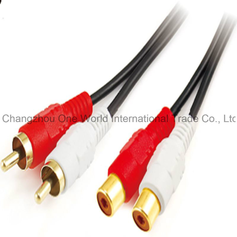 2 RCA Plug to 2 RCA Jack Cable