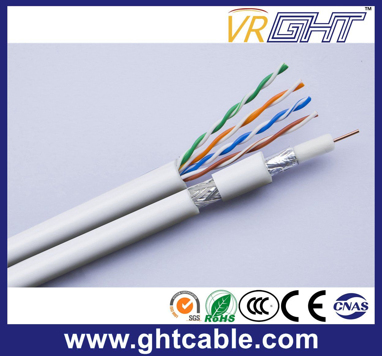 Mutimedia Network 4p UTP Cat5e Cable & RG6 Coaxial Cable