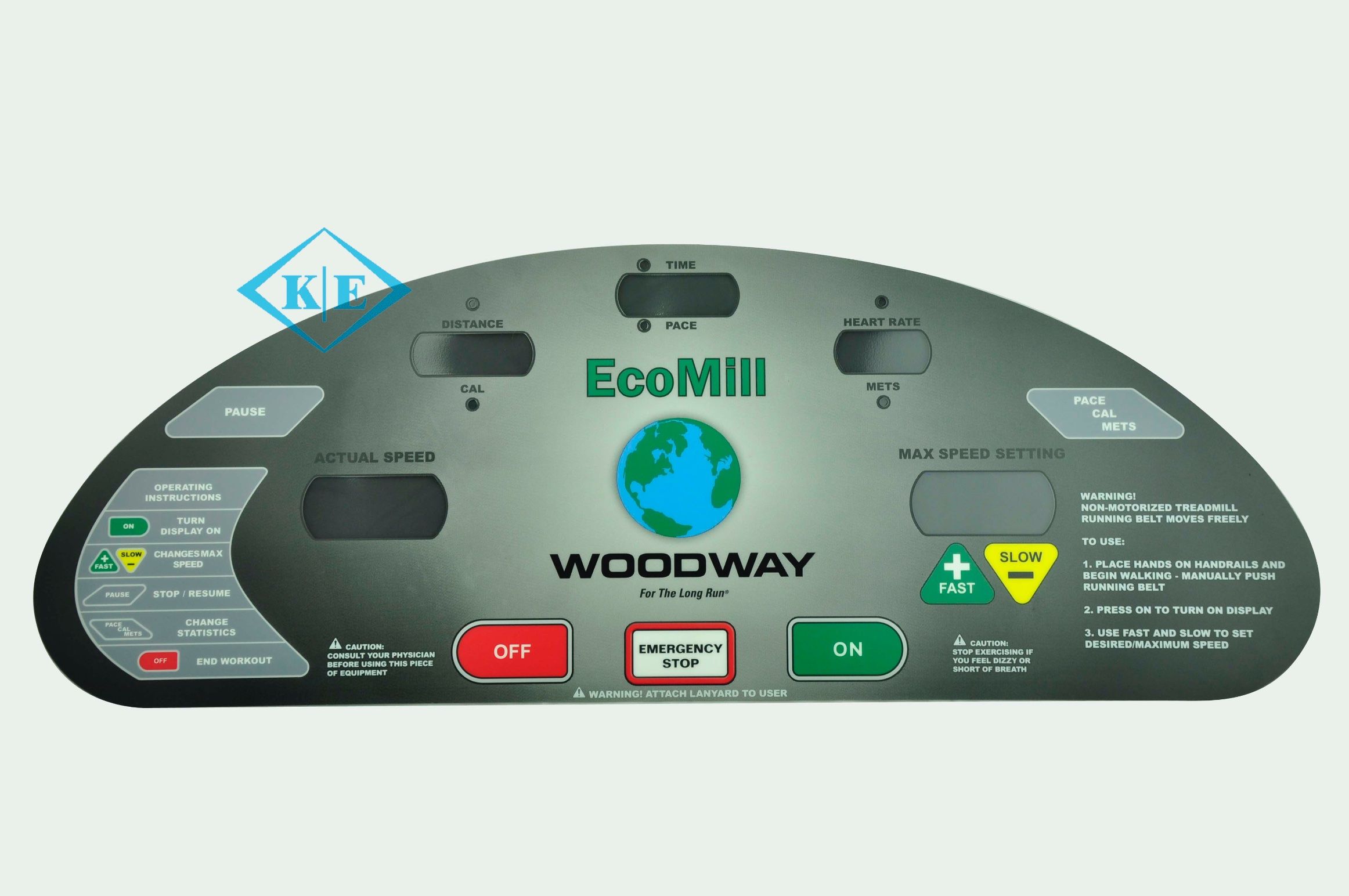 Gradient Printing LED Membrane Switch for Fitness Products