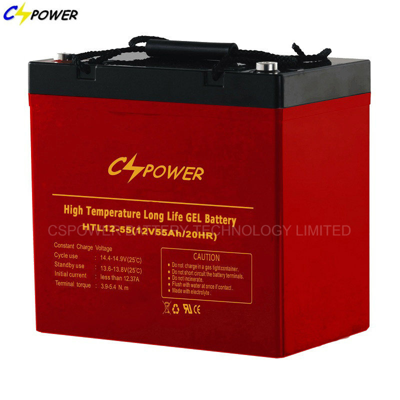 12V55ah Solar Power Gel Battery for Storage, Htl12-55