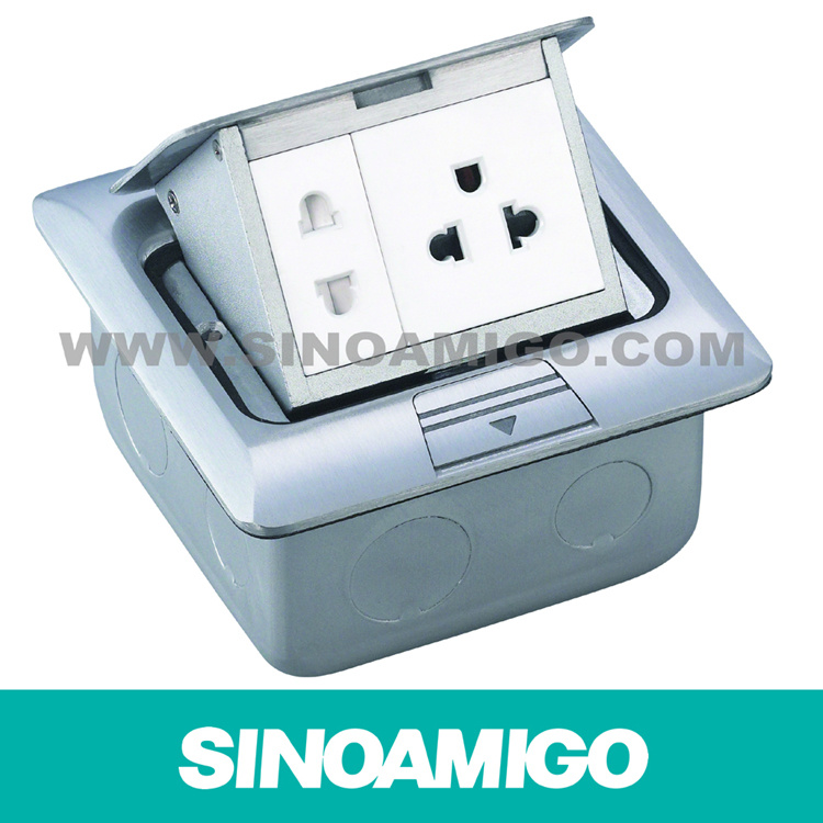 Aluminum 45module Type Daming Pop-up Floor Box with Sockets