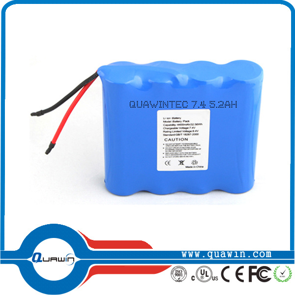 7.4V 5200mAh Li-ion Rechargeable Battery Pack