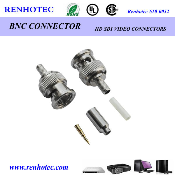 Electric Plug Connector Radio BNC Wire Connector for CCTV Monitoring System
