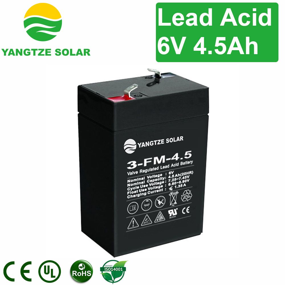 6V 4.5ah 20hr 3FM4.5 Rechargeable Battery