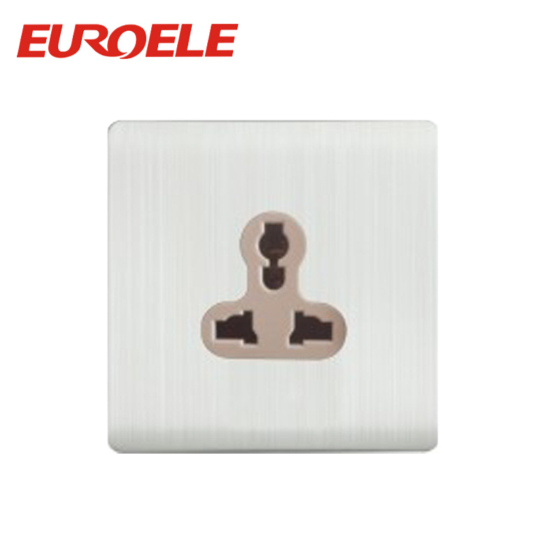 High Efficiency 3 Pin Aluminum Plate Wall Socket