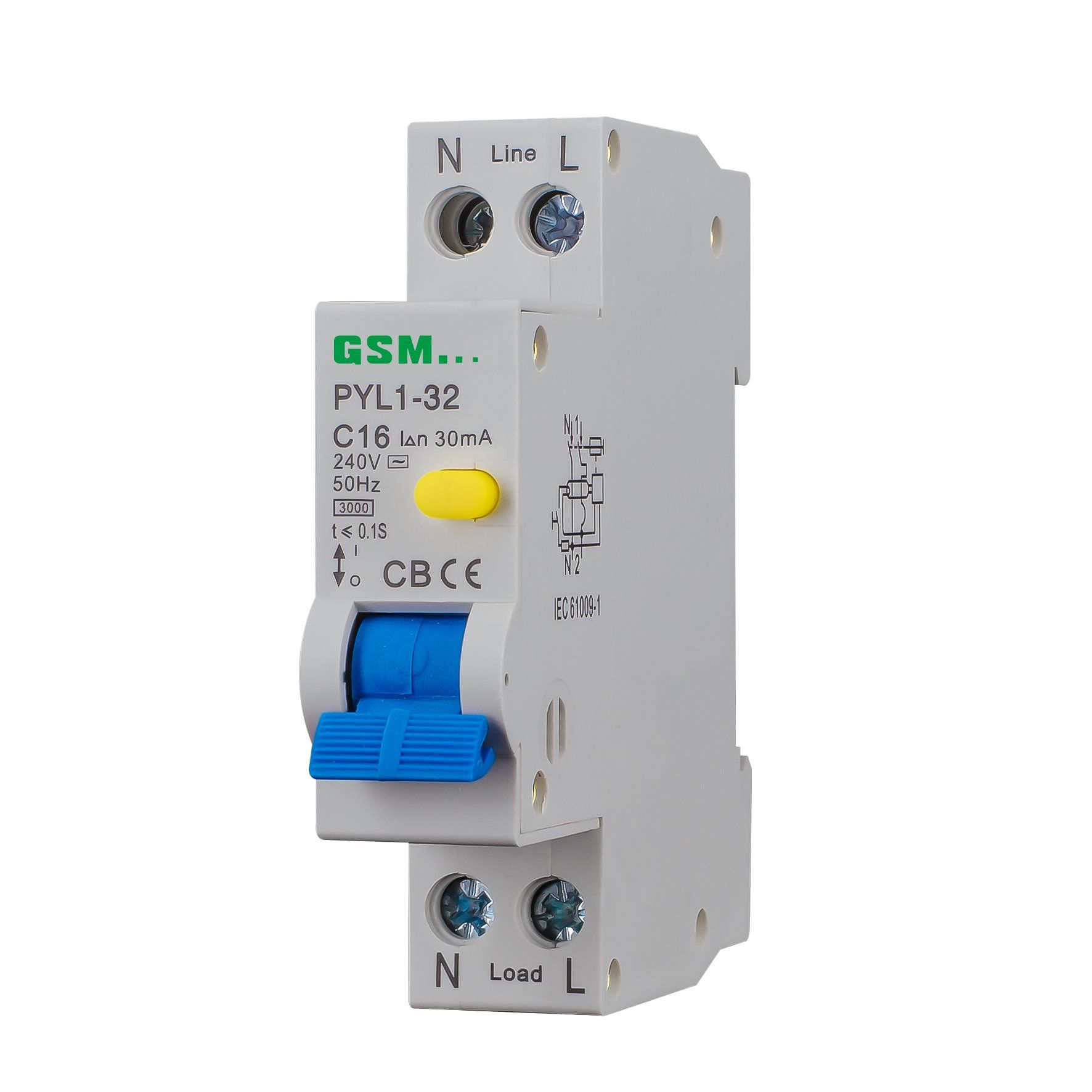 RCBO Miniature Circuit Breaker MCB Pyl1-32