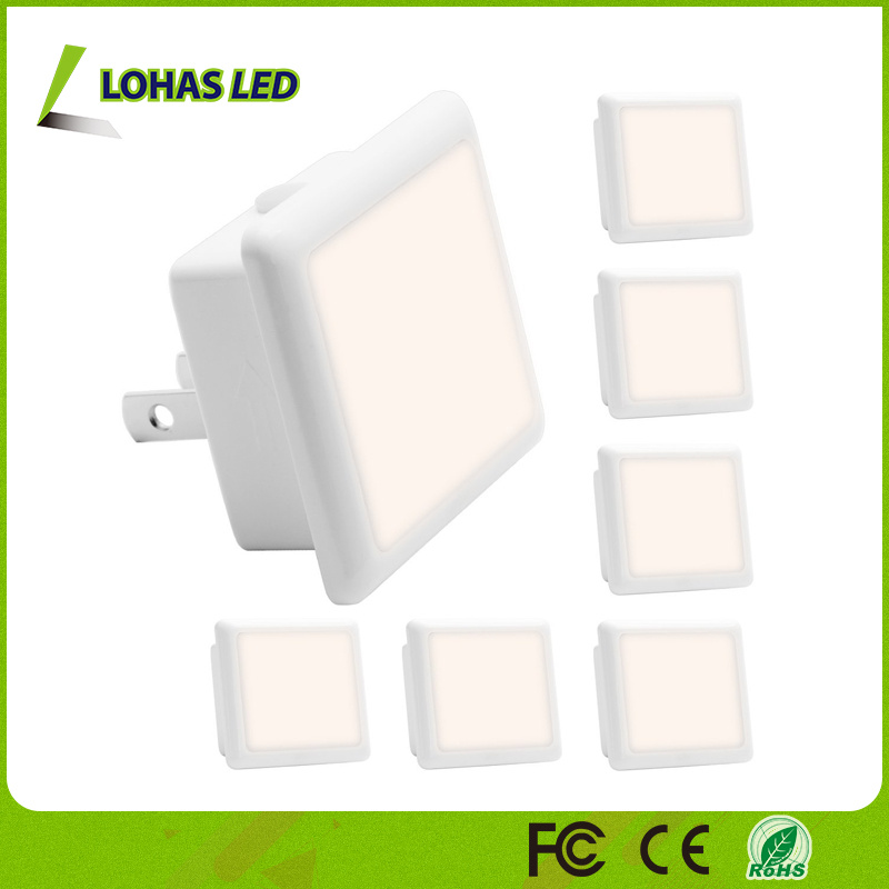 0.3W 110V 120V 220-240V Plug LED Night Light with Automatic Dusk to Dawn Light Sensor