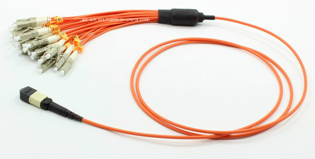 MPO-LC Fiber Optic Ribbon Cable High Density Transmission