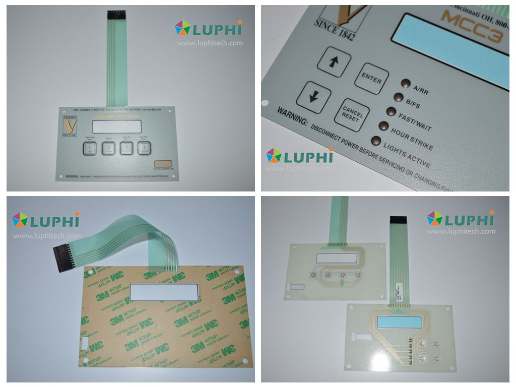 Embossed Buttons LED Backlights Control Keypad Electric Membrane Switch