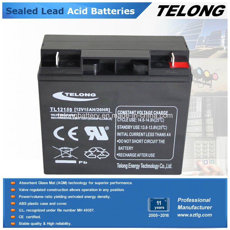 12V18ah AGM Lead Acid Battery for Solar System