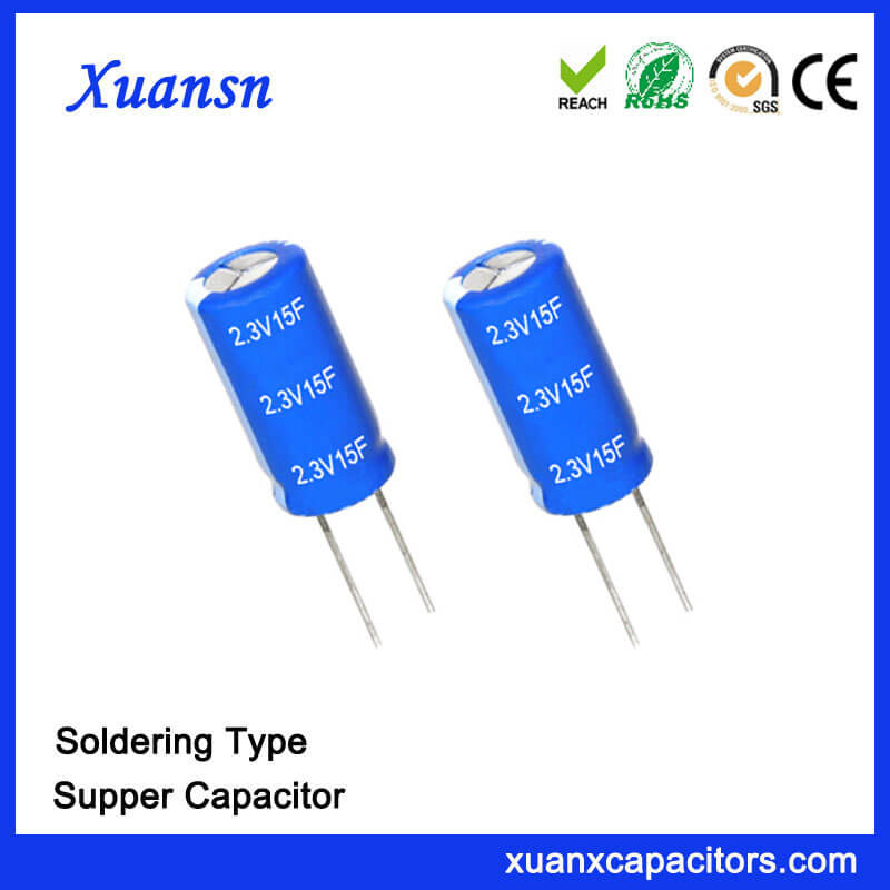 Through Hole 2.3V 15f Capacitor Super