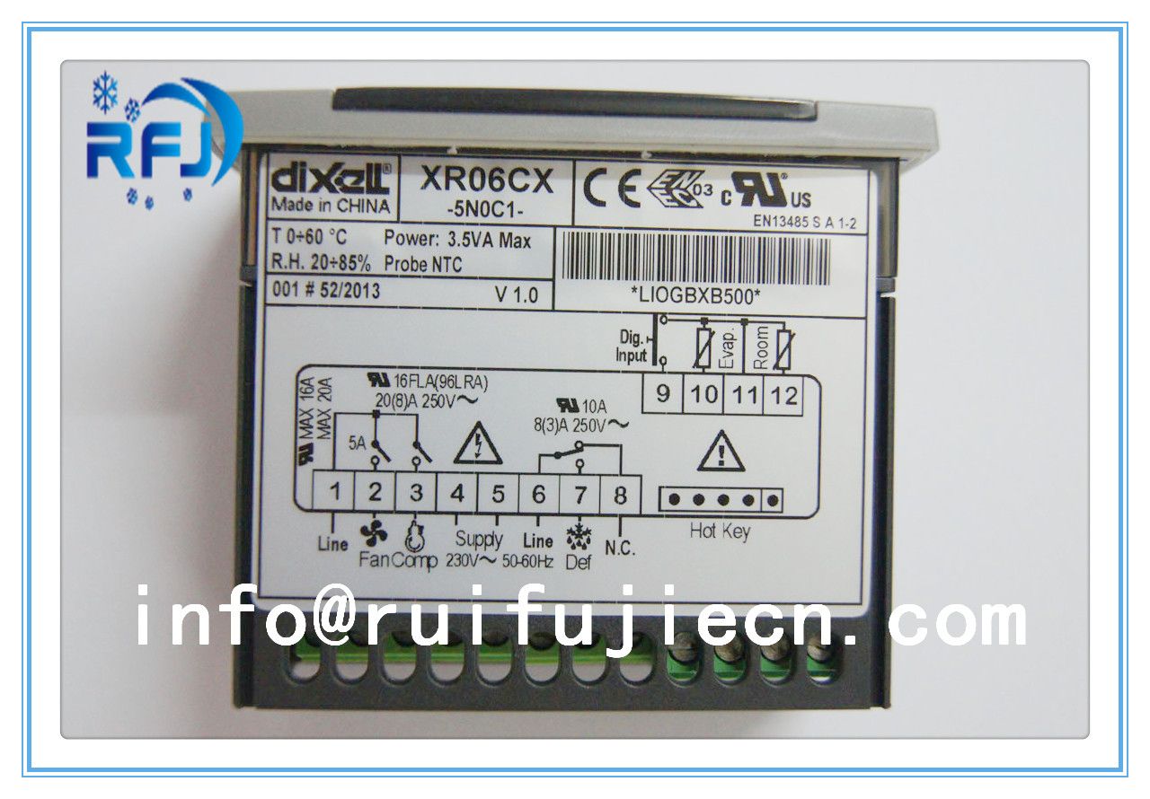 Dixell Refrigeration Prime Cx Digital Temperature Controller Air Cooled Type Tri-Output Thermostat Xr06cx-5n0c1