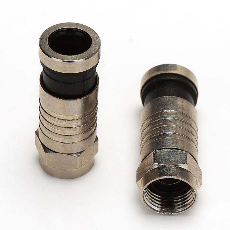 RG6 Compression RF F Cable Connector for Coaxial Cable