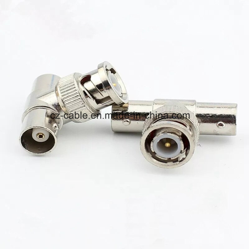 RF Coaxial Connector, BNC Male to Double BNC Female